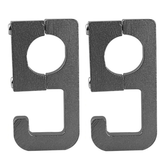 2pcs Motorcycle Type 69 Aluminum Alloy Multifunctional Helmet Hook(Titanium Color) - Holder by buy2fix | Online Shopping UK | buy2fix