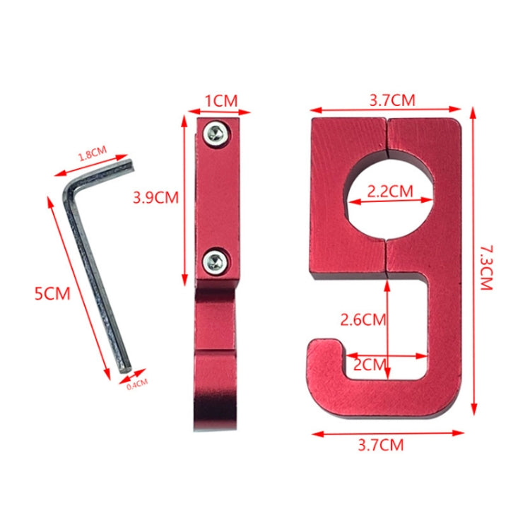 2pcs Motorcycle Type 69 Aluminum Alloy Multifunctional Helmet Hook(Silver) - Holder by buy2fix | Online Shopping UK | buy2fix