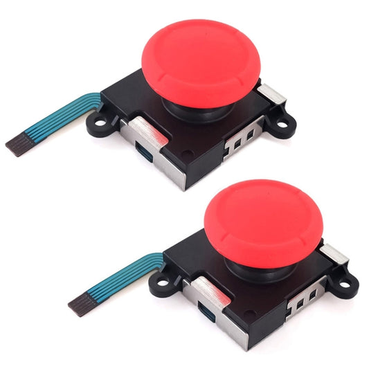 For Nintendo Switch 2pcs Game Console 3D Left Right Interoperability Rocker Remote Sensing Joystick(Red) by buy2fix