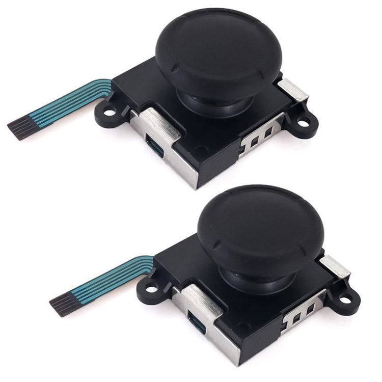 For Nintendo Switch 2pcs Game Console 3D Left Right Interoperability Rocker Remote Sensing Joystick(Black) by buy2fix