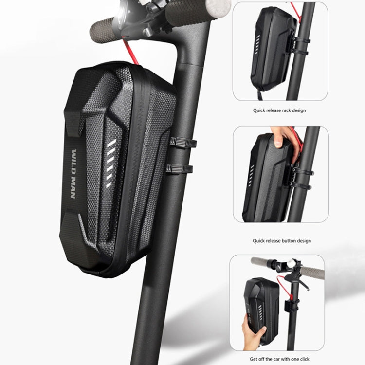 WILD MAN ES8X Electric Scooter Bicycle Fast Disassembly Hanging Bag EVA Hard Shell Bag, Size: 3L(Black) by WILD MAN