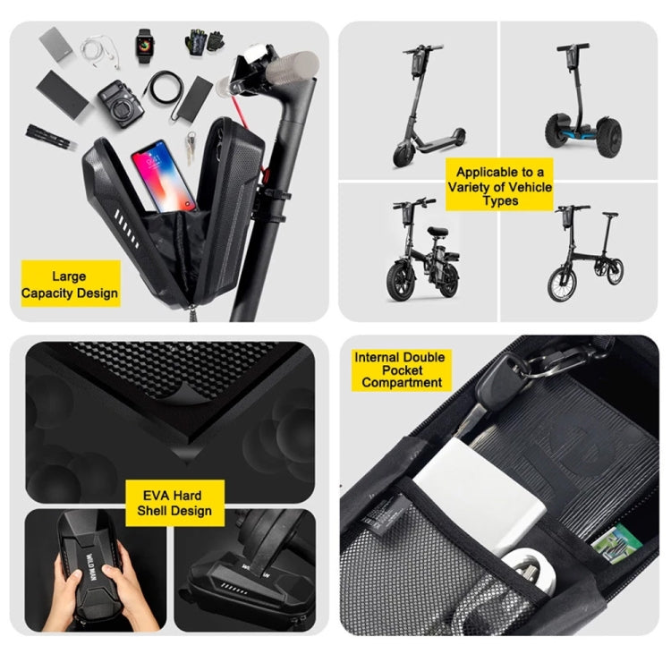 WILD MAN ES8X Electric Scooter Bicycle Fast Disassembly Hanging Bag EVA Hard Shell Bag, Size: 3L(Black) by WILD MAN