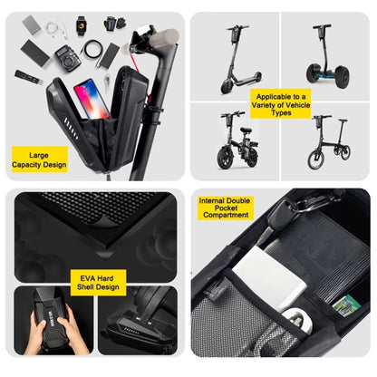 WILD MAN ES8X Electric Scooter Bicycle Fast Disassembly Hanging Bag EVA Hard Shell Bag, Size: 3L(Black) by WILD MAN