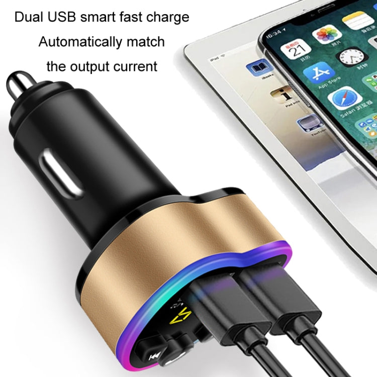Car MP3 Bluetooth Player FM Transmitter Multifunctional Car Charger, Model: 4.8A Black - Bluetooth Car Kits by buy2fix | Online Shopping UK | buy2fix
