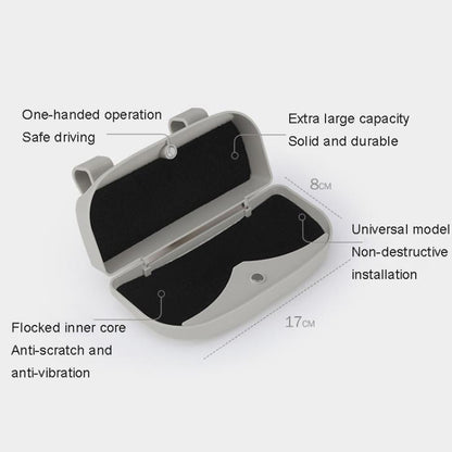 Multifunctional Car Glasses Box Car Sunshine Board Tickets Glasses Clamp(Black) by buy2fix