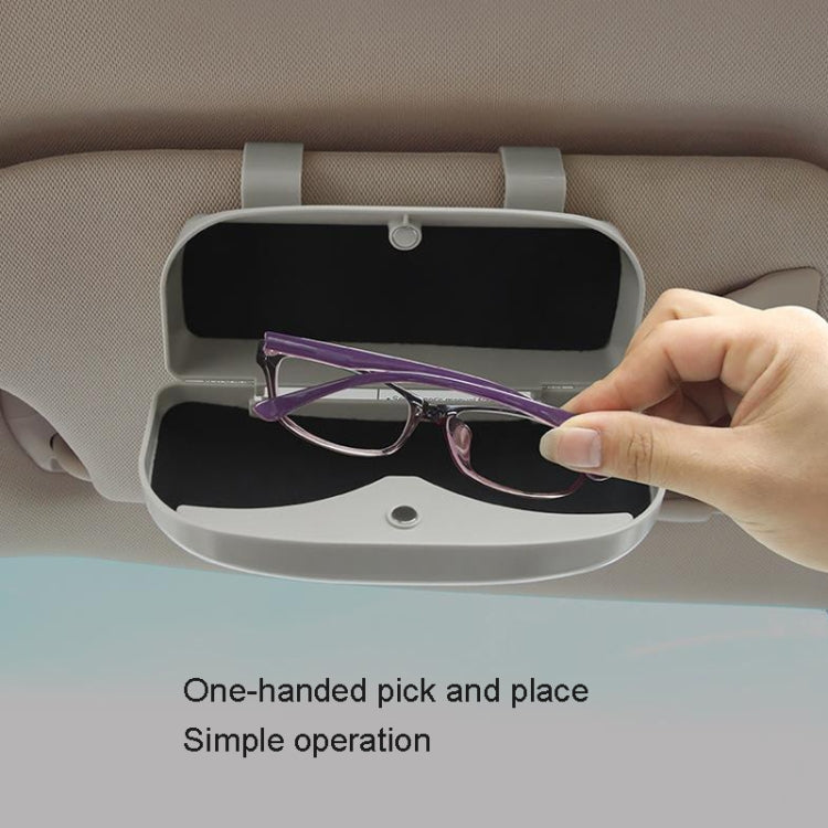 Multifunctional Car Glasses Box Car Sunshine Board Tickets Glasses Clamp(Grey) by buy2fix