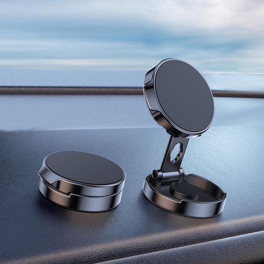 Multi-Angle Positioning Car Folding Circular Car Magnetic Suction Bracket(Black) - Universal Car Holders by buy2fix | Online Shopping UK | buy2fix