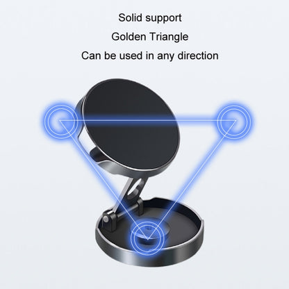 Multi-Angle Positioning Car Folding Circular Car Magnetic Suction Bracket(Black) - Universal Car Holders by buy2fix | Online Shopping UK | buy2fix