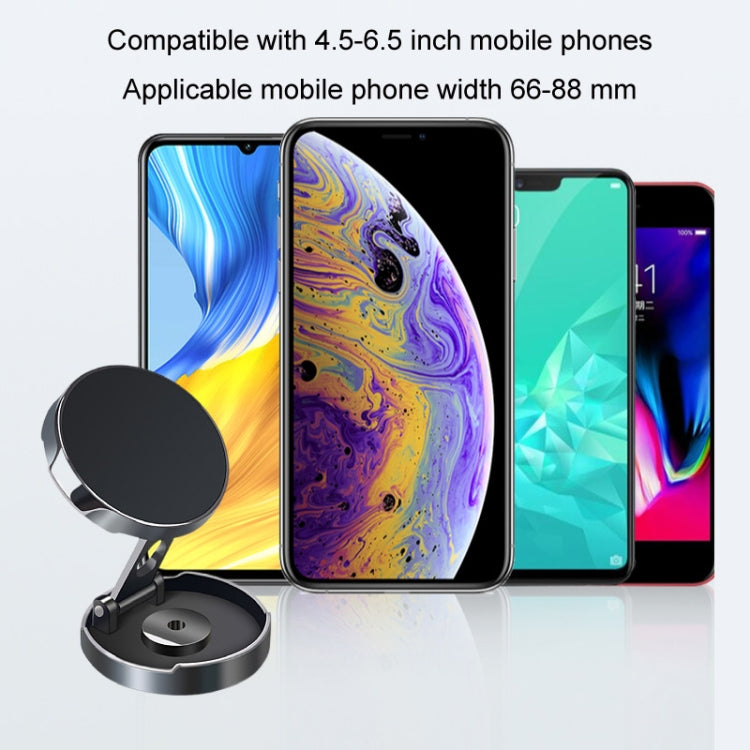 Multi-Angle Positioning Car Folding Circular Car Magnetic Suction Bracket(Black) - Universal Car Holders by buy2fix | Online Shopping UK | buy2fix