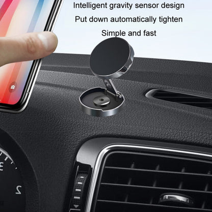 Multi-Angle Positioning Car Folding Circular Car Magnetic Suction Bracket(Black) - Universal Car Holders by buy2fix | Online Shopping UK | buy2fix