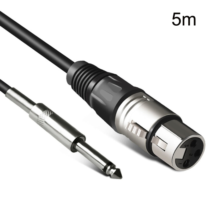 6.35mm Caron Female To XLR 2pin Balance Microphone Audio Cable Mixer Line, Size: 5m - Microphone Audio Cable & Connector by buy2fix | Online Shopping UK | buy2fix