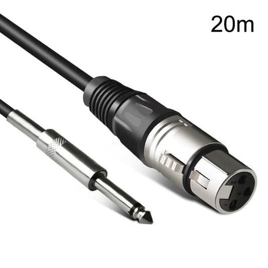 6.35mm Caron Female To XLR 2pin Balance Microphone Audio Cable Mixer Line, Size: 20m - Microphone Audio Cable & Connector by buy2fix | Online Shopping UK | buy2fix