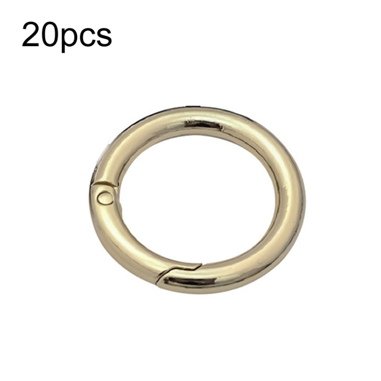 20pcs Zinc Alloy Spring Ring Metal Open Bag Webbing Keychain, Specification: 4 Points Light Gold by buy2fix