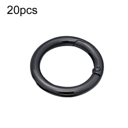 20pcs Zinc Alloy Spring Ring Metal Open Bag Webbing Keychain, Specification: 4 Points Black by buy2fix