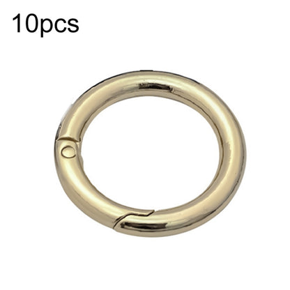 20pcs Zinc Alloy Spring Ring Metal Open Bag Webbing Keychain, Specification: Inch 2 Light Gold by buy2fix