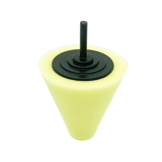Car Cone 3 inch Polishing Sponge Waxing Sponge Wheel(Yellow) - Polishing Machine & Accessories by buy2fix | Online Shopping UK | buy2fix