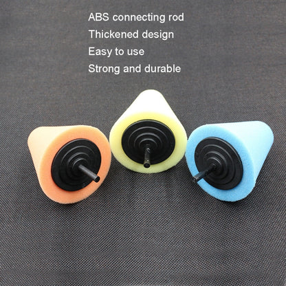 Car Cone 3 inch Polishing Sponge Waxing Sponge Wheel(Orange) - Polishing Machine & Accessories by buy2fix | Online Shopping UK | buy2fix