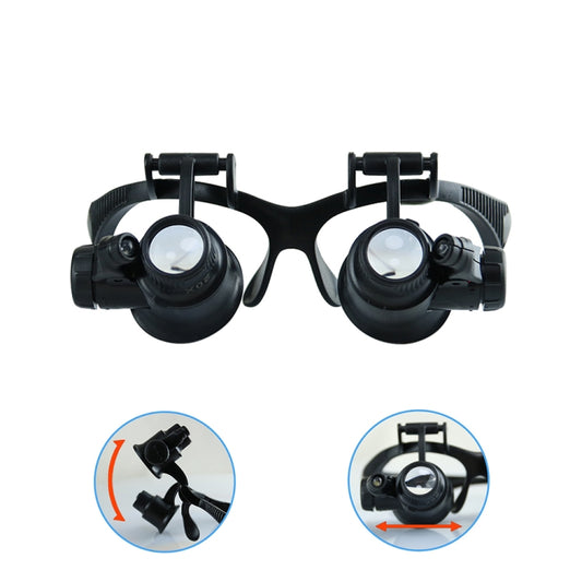 9892G1 10X/20X Binocular Glass Type Maintenance Magnifier with LED Light - Glasses Style by buy2fix | Online Shopping UK | buy2fix