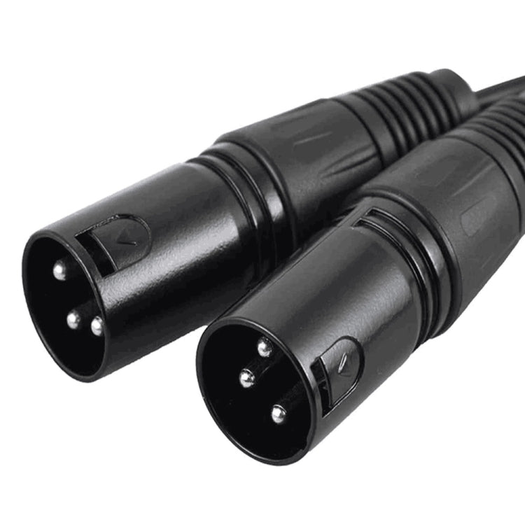2RCA To 2XLR Speaker Canon Cable Audio Balance Cable, Size: 1m(Dual Lotus To Dual Canon Male) - Microphone Audio Cable & Connector by buy2fix | Online Shopping UK | buy2fix