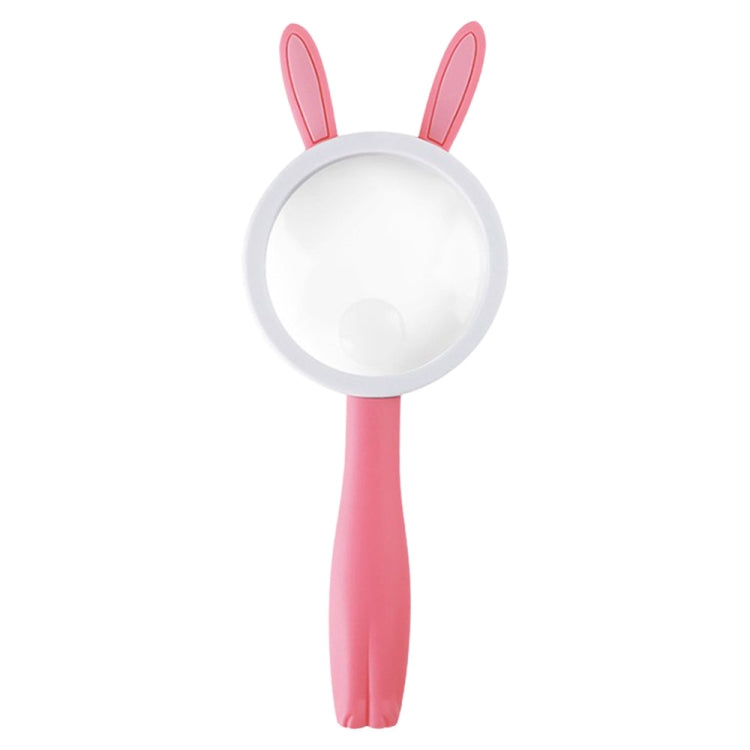 2275 5X/10X Cartoon Animal Handheld Children Science Experiment Magnifying Glass(Pink Rabbit) - Hand Held Style by buy2fix | Online Shopping UK | buy2fix