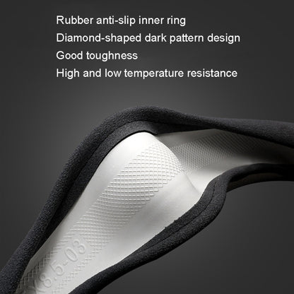 Turned Fur D Type Steering Wheel Cover, Size: 38cm(Black Blue) by buy2fix