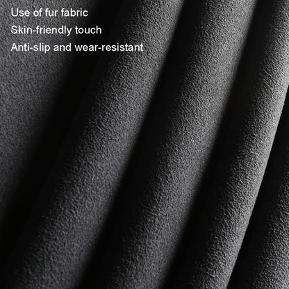 Turned Fur D Type Steering Wheel Cover, Size: 38cm(Black Red) - Steering Wheel Accessories by buy2fix | Online Shopping UK | buy2fix