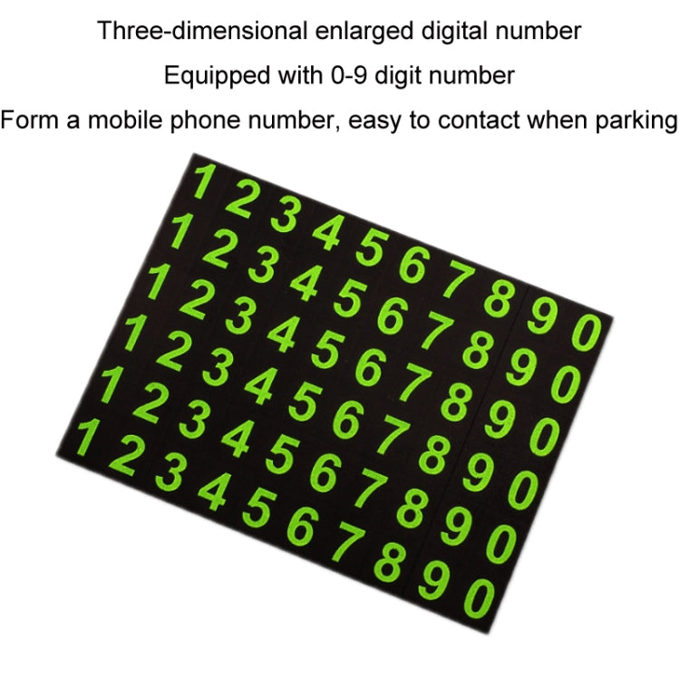 Car Center Console Mobile Phone Anti-skid Mat Temporary Parking Number Plate(With Bracket) by buy2fix