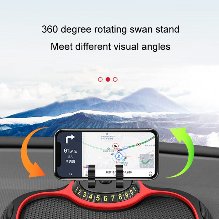 Car Center Console Mobile Phone Anti-skid Mat Temporary Parking Number Plate(With Bracket) by buy2fix