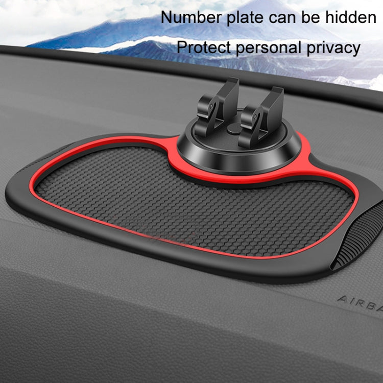 Car Center Console Mobile Phone Anti-skid Mat Temporary Parking Number Plate(With Bracket) by buy2fix
