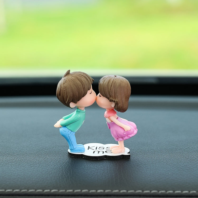 Car Ornament Ornament Lovely Kissing Couple Doll, Color: Blue Purple Kiss Couple by buy2fix