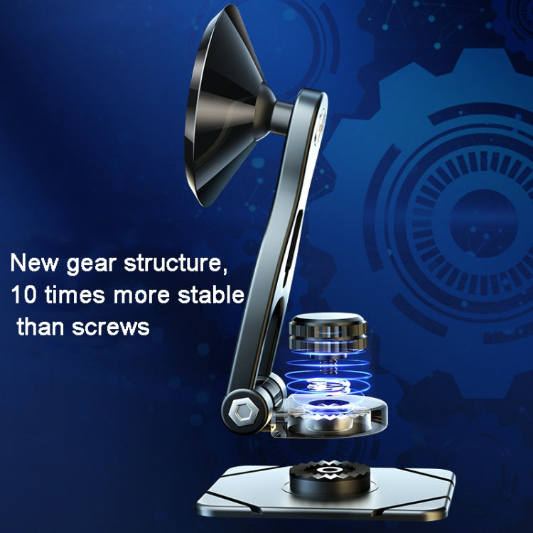 D29 Metal Car Phone Holder Floating Screen Folding Magnetic Phone Holder(Black) by buy2fix