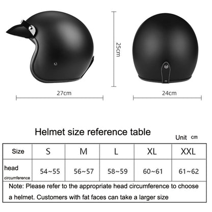 BYB 701 All Seasons Retro Motorcycle Helmet, Size: L(Bright Black) - Helmets by BYB | Online Shopping UK | buy2fix