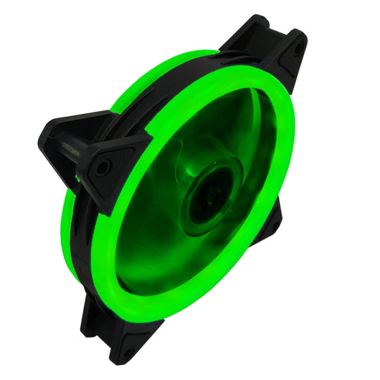 COOLMOON 12cm Dual Aperture Computer Mainframe Chassis Dual Interface Fan(Green)