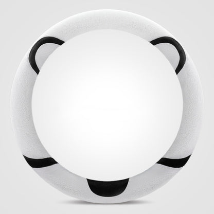 Car Steering Wheel Cartoon Short Fluff Handle Cover, Size: 38cm(Black White Round) by buy2fix