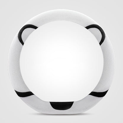 Car Steering Wheel Cartoon Short Fluff Handle Cover, Size: 38cm(Black White D Shape) by buy2fix