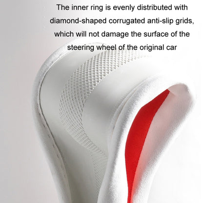 Car Steering Wheel Short Plush Winter Non-slip Grip Cover, Size: 38cm(Round Silver Gray) by buy2fix