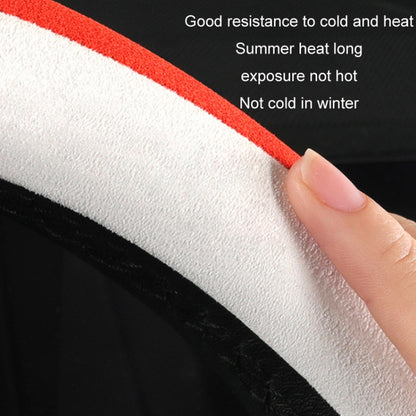 Car Steering Wheel Short Plush Winter Non-slip Grip Cover, Size: 38cm(D Shaped Black) by buy2fix