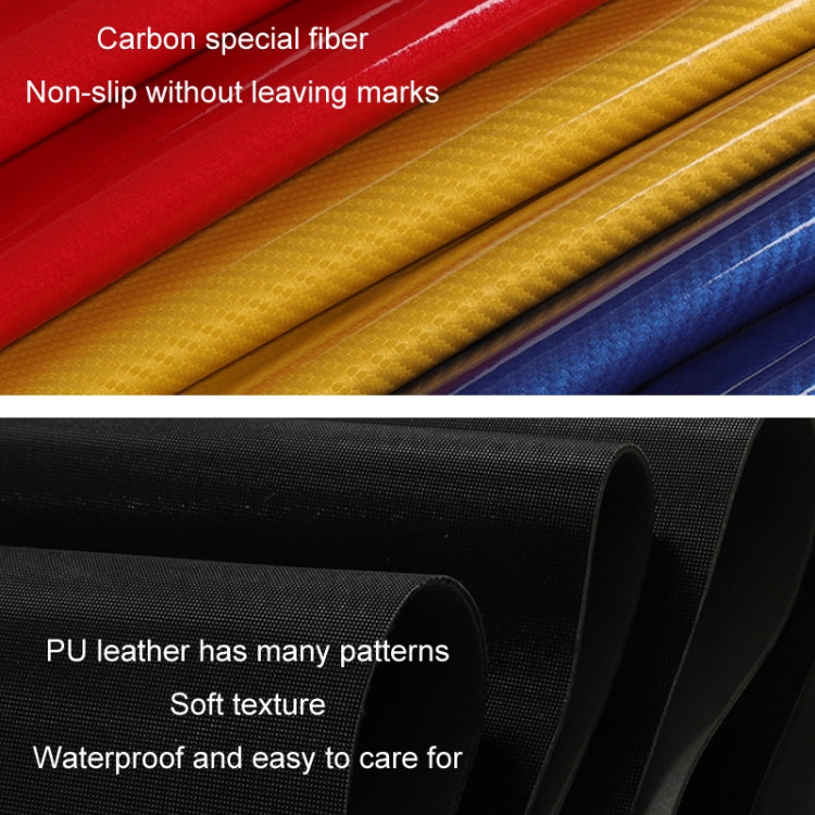 Car Steering Wheel Carbon Fiber Breathable Wear-resistant Leather Case, Size: 38cm(Yellow Round) by buy2fix