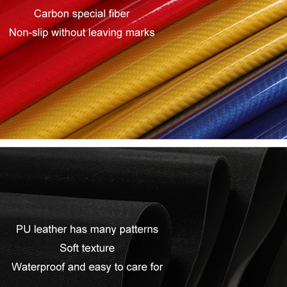 Car Steering Wheel Carbon Fiber Breathable Wear-resistant Leather Case, Size: 38cm(Red Round) by buy2fix