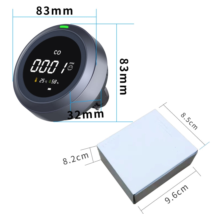 PTH-12 Infrared Carbon Dioxide Detector Portable Temperature And Humidity Air Quality Monitoring Instrument - Gas Monitor by buy2fix | Online Shopping UK | buy2fix