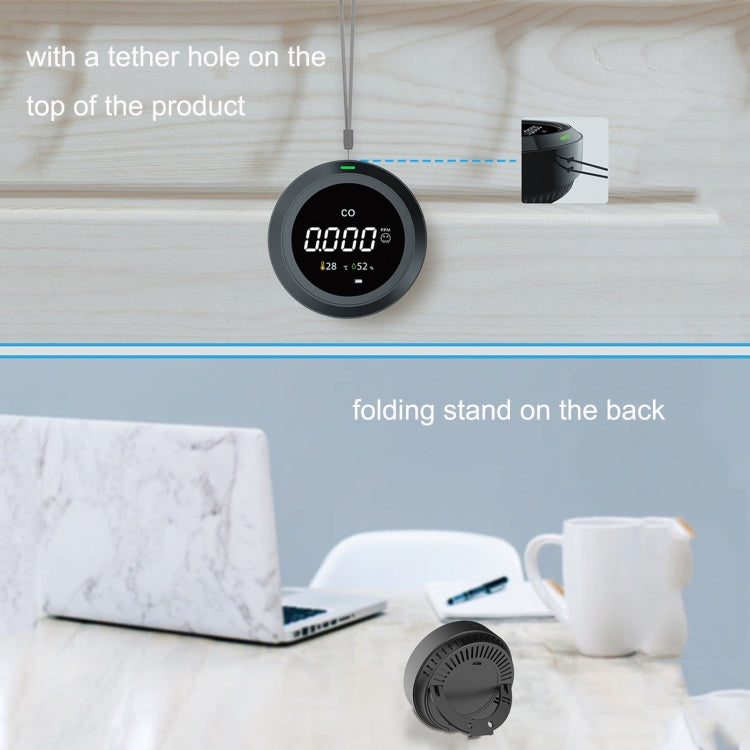 PTH-12 Infrared Carbon Dioxide Detector Portable Temperature And Humidity Air Quality Monitoring Instrument - Gas Monitor by buy2fix | Online Shopping UK | buy2fix