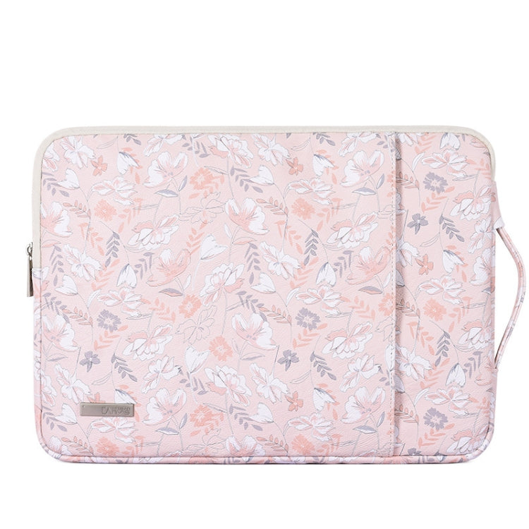 G4-89 PU Laptop Case Tablet Sleeve Bag with Telescoping Handle, Size: 12 Inch(Light Pink) by buy2fix