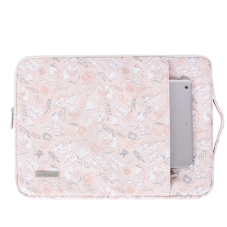 G4-89 PU Laptop Case Tablet Sleeve Bag with Telescoping Handle, Size: 15 Inch(Light Pink) by buy2fix