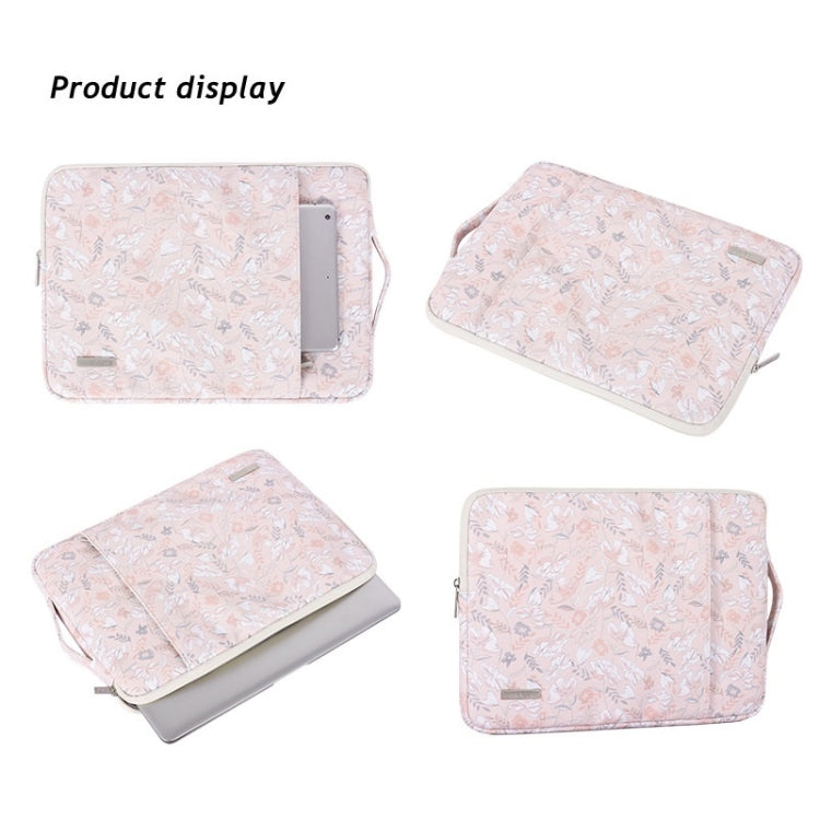 G4-89 PU Laptop Case Tablet Sleeve Bag with Telescoping Handle, Size: 15 Inch(Light Pink) by buy2fix