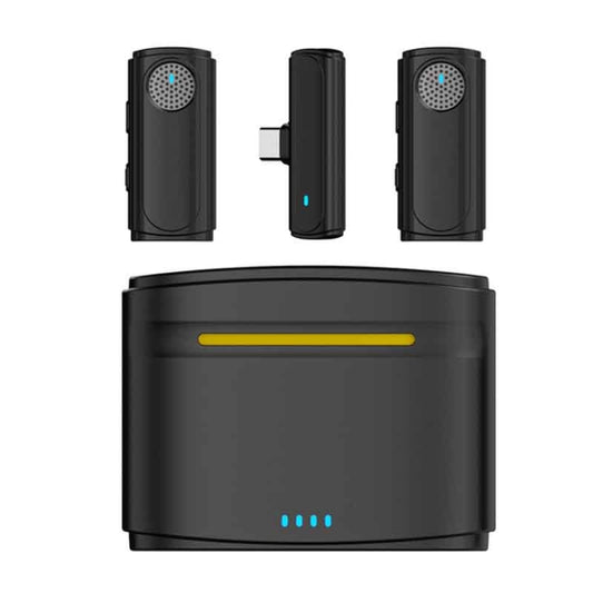 J20 2 in 1 Wireless Lavalier Microphone Audio Video Recording ,Specification: USB-C / Type-C Interface - Microphone by buy2fix | Online Shopping UK | buy2fix