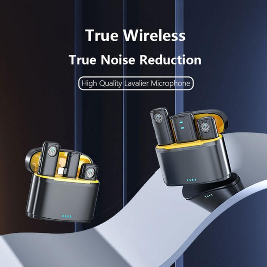 J20 2 in 1 Wireless Lavalier Microphone Audio Video Recording ,Specification: USB-C / Type-C Interface - Microphone by buy2fix | Online Shopping UK | buy2fix