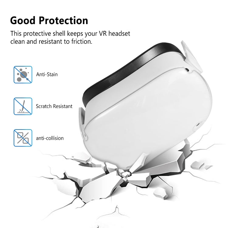 For Meta Quest 2 VR Front Cover Protective Face Shell(Transparent) by buy2fix