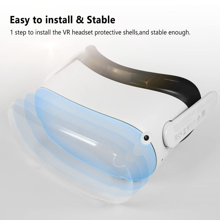 For Meta Quest 2 VR Front Cover Protective Face Shell(Transparent) by buy2fix