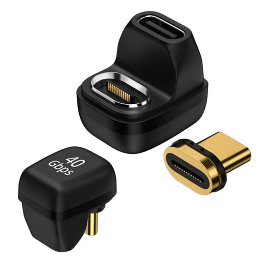 Type-C/USB-C Magnetic Adapter U-shaped Elbow 40GB Converter - Cable & Adapters by buy2fix | Online Shopping UK | buy2fix