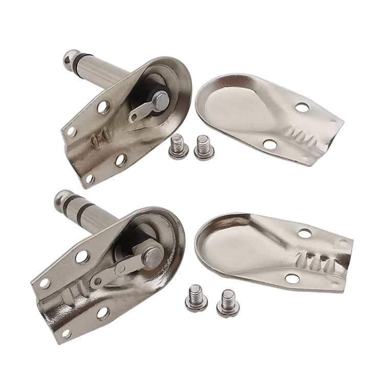 10pcs 6.35mm Right Angle Guitar Plug Audio Microphone Amplifier Connector, Specification: Binaural - Microphone Audio Cable & Connector by buy2fix | Online Shopping UK | buy2fix